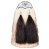 White and Black Horsehair Sporran With Silver Chrome