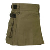 Women Khakhi Color Utility Kilt