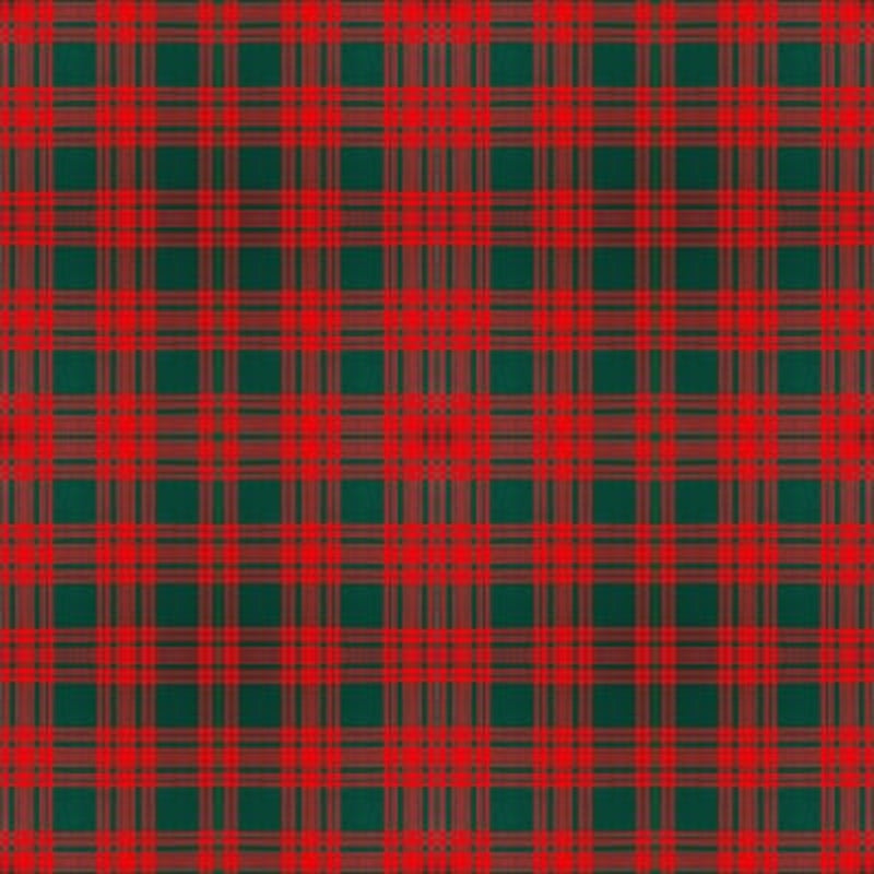 Menzies Green Modern tartan fabric