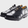 Black Leather Ghillie Brogue