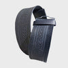 Highland Black Masonic Thistle embossed Leather Belt