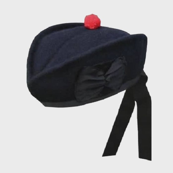 Highland Glengarry Cap With Red Pom