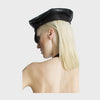Leather Military Style Cap