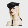 Leather Military Style Cap