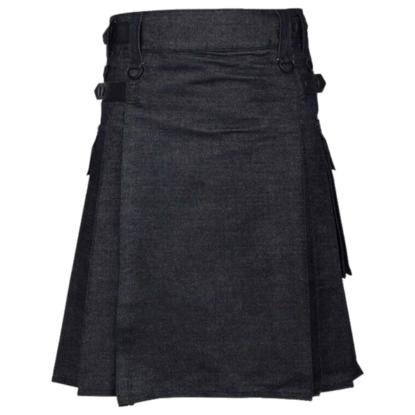 Active Men Denim Utility Kilt