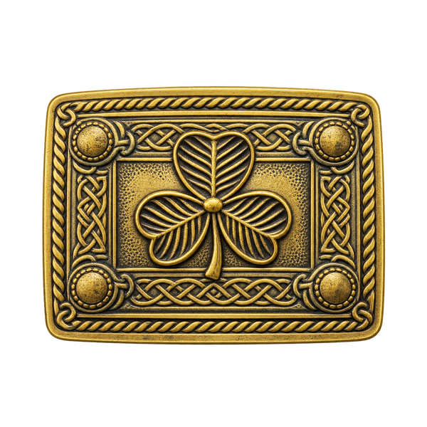 Antique Shamrock Kilt Buckle