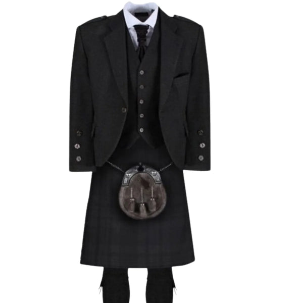 Black Isle Tartan Kilt with Morton Black Jacket Outfit