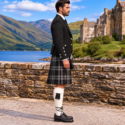 Tartan Kilt with Morton Black Jacket Outfit