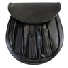 Black Leather Rob Roy Sporran