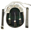 Black Watch Tartan Silver Cantle Sporran With Chain