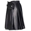 Black Design Scottish Leather Utility Kilt