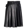 Black Design Scottish Leather Utility Kilt