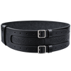 Black Double Leather Kilt Belt