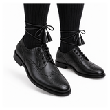 Black Ghillie Brogue Kilt Shoes