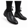 Black Ghillie Brogue Kilt Shoes