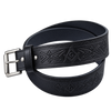Black Masonic Leather Kilt Belt