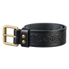 Black Pin Celtic Leather Kilt Belt