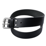 Black Prong Leather Kilt Belt