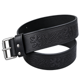 Black Rampant Leather Kilt Belt