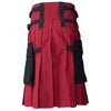 Black & Red Deluxe Hybrid Utility Kilt