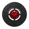 Black Red Stone Kilt Brooch