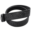 Black Thistle Leather Kilt Belt