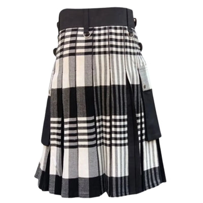 Black & White Fashion Tartan Kilt - view 2