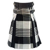 Black & White Fashion Tartan Kilt
