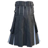 Black & White Simple 2 Side Pocket Utility Kilt