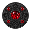 Black With 5 R-Stone Kilt Brooch