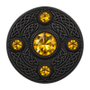 Black With 5 Y-Stone Kilt Brooch