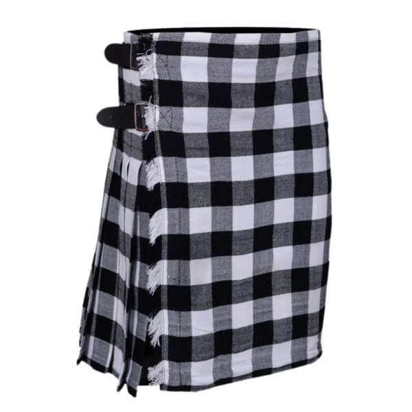 Black and White Tartan kilt