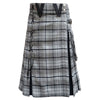 Box Pleated Grey Hamilton Modern Kilt