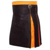 Box Pleated Modern Black And Orange Two Kilt