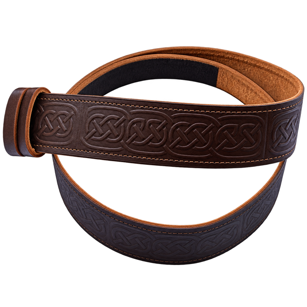 Brown Cedar Leather Kilt Belt