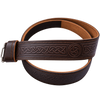 Brown Celtic Knot Leather Kilt Belt