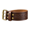 Brown Pin Celtic Leather Kilt Belt