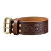 Brown Pin Thistle Leather Kilt Belt
