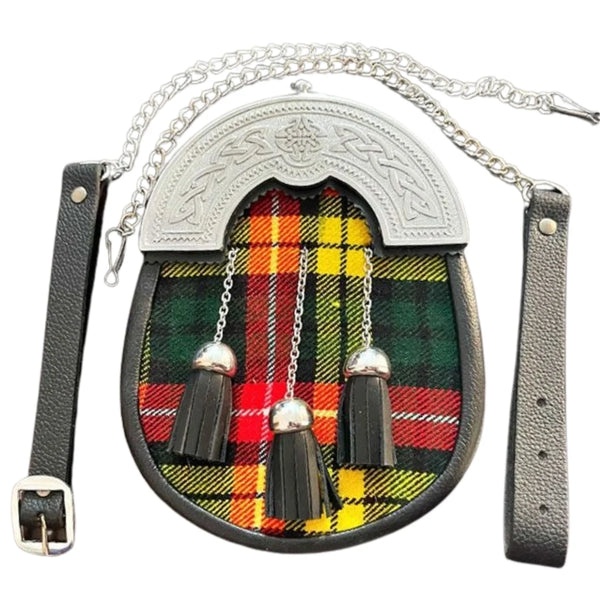 Buchanan Tartan Sporran With Chain