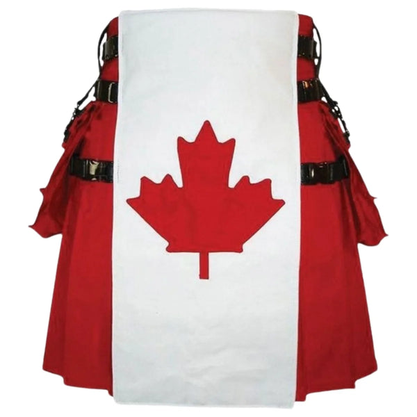 Canadian Flag Canvas Utility Kilt