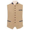 Canvas Austrian Tirol Waistcoat Sand Beige Made To Measure