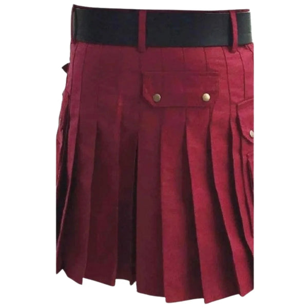 Classic Burgundy Utility Kilt