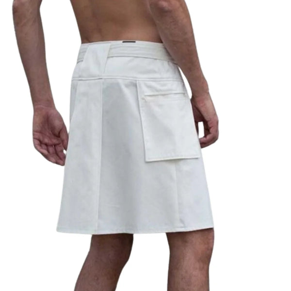 Falcon Designer White Utility Kilt For Men