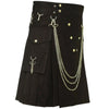 Famous Cargo Utility Kilt With Golden Chains