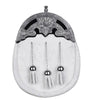 Full Dress Cream Calfskin Sporran With Ornate Thistle Design