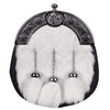 Full Dress Thistle And Boss White Rabbit Fur Sporran