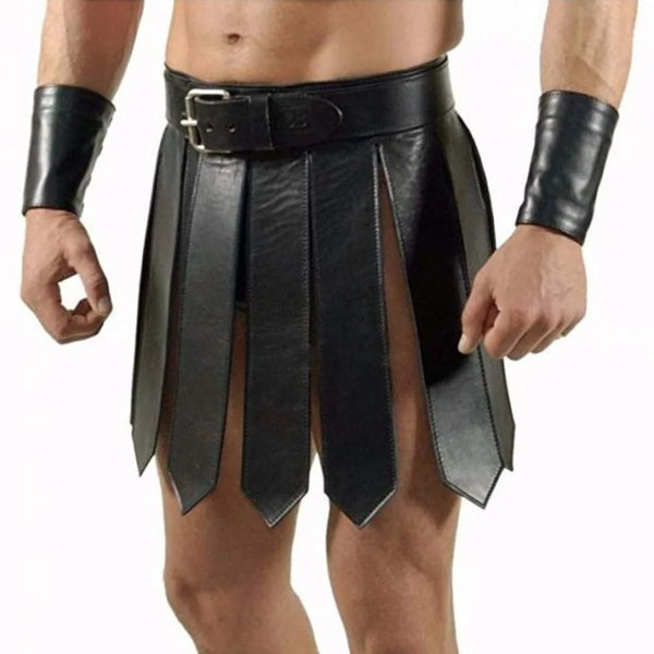 Gladiator Leather Kilt For Men