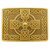 Gold Celtic Cross Kilt Buckle