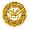 Gold Dragon Kilt Brooch