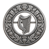 Gold Irish Harp Kilt Brooch